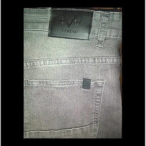 New Authentic Very Fashionable Versace V1969 Italia Grey Zippered Jeans